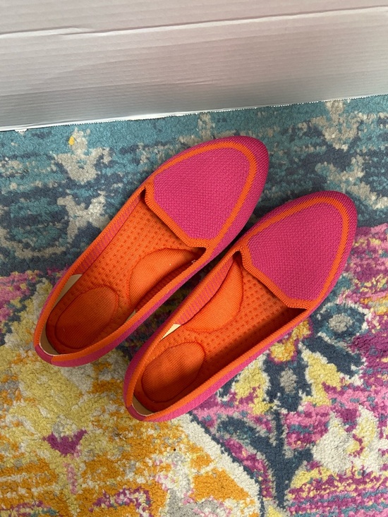 Kelly & Katie Shoes - Kelly & Katie Pink and Orange Knit Slip-On Loafers